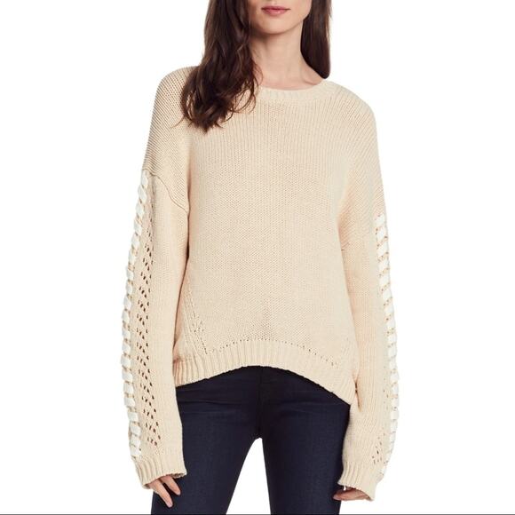 Michael Stars Lace-up Sleeve Sweater Size XS - Picture 1 of 8